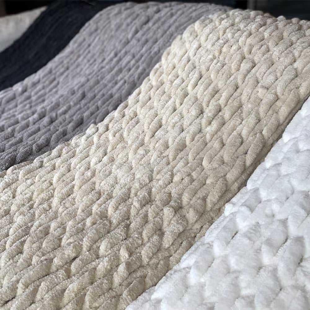 Infinte Chunky Knit Blanket