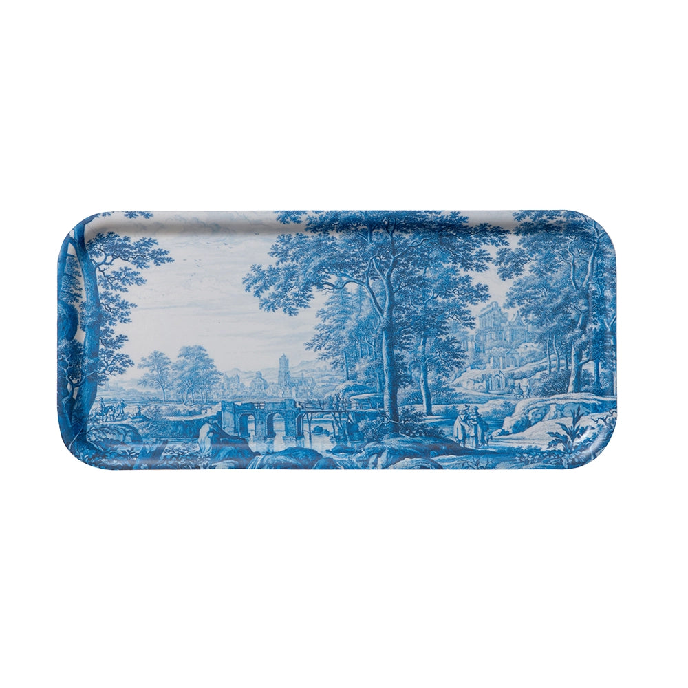 Blue Landscape Rectangular Tray