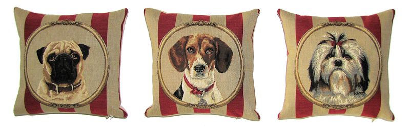 Dog Trio Pillow Covers (set of 3)